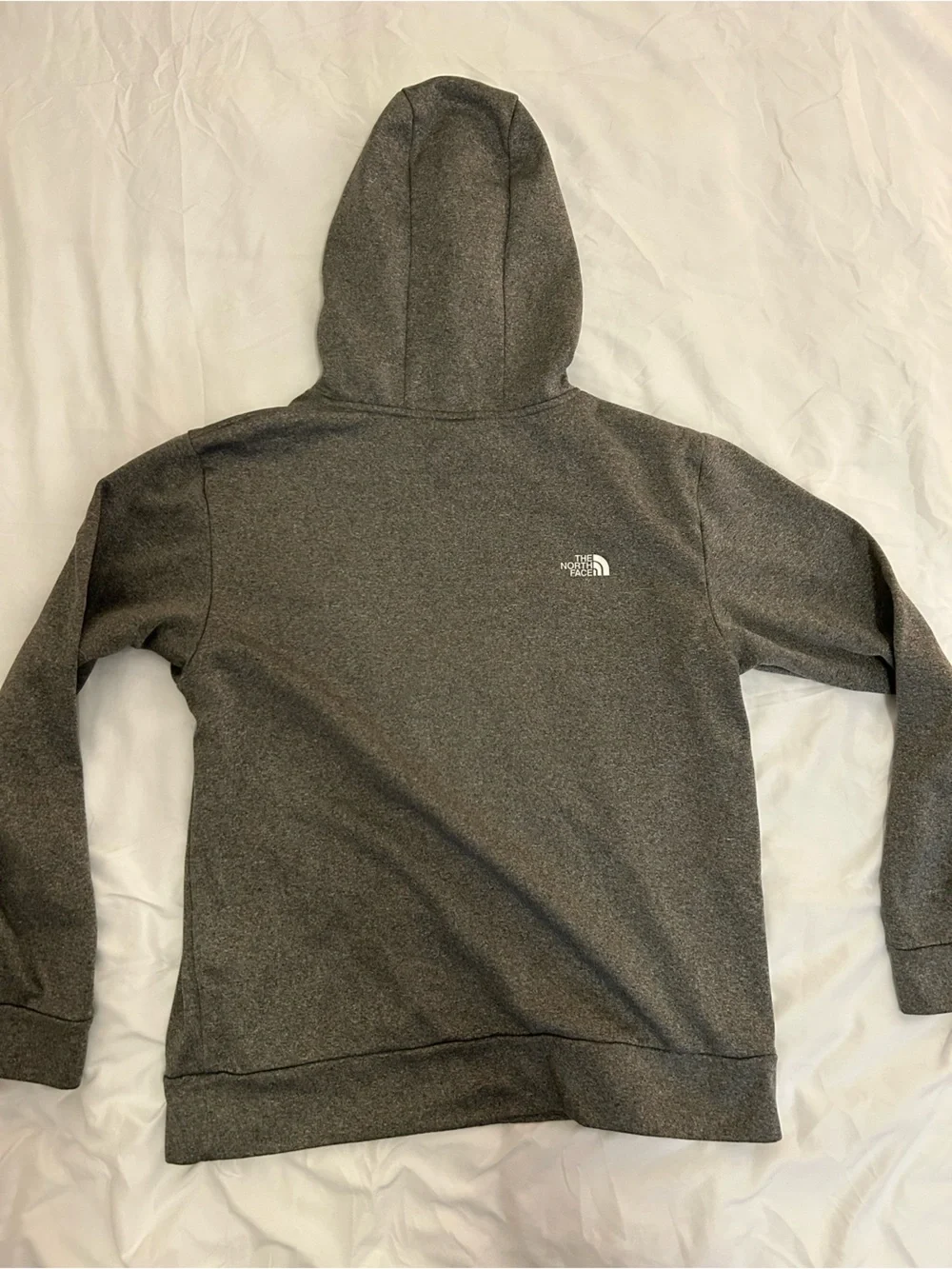 The North Face Gray Pullover Hoodie with White Logo